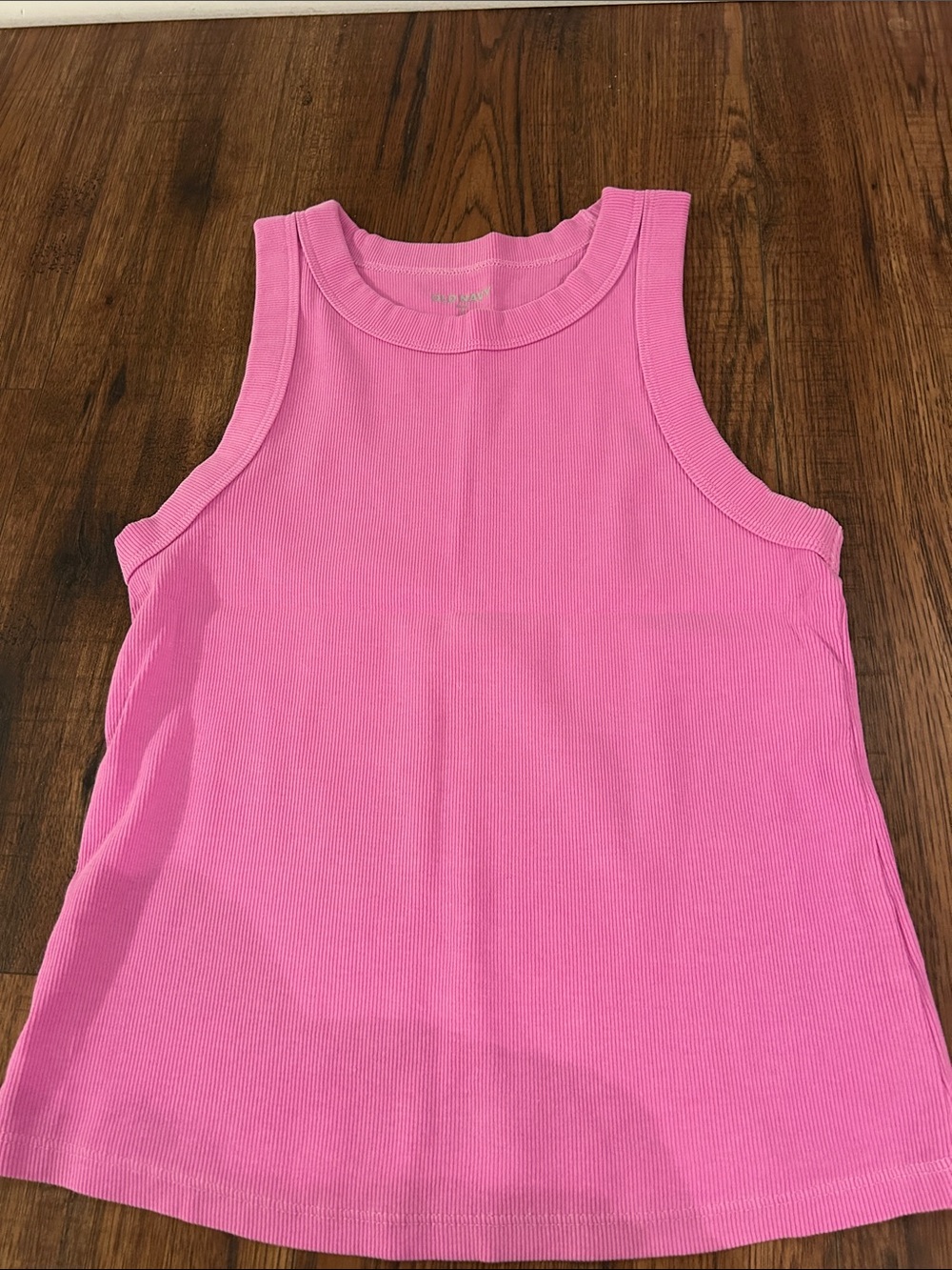 Old Navy Hot Pink Ribbed Tank Top - Sleeveless Crew Neck